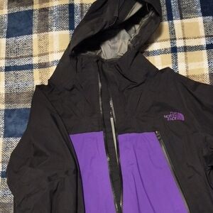 The North Face Black and Purple Hooded Jacket